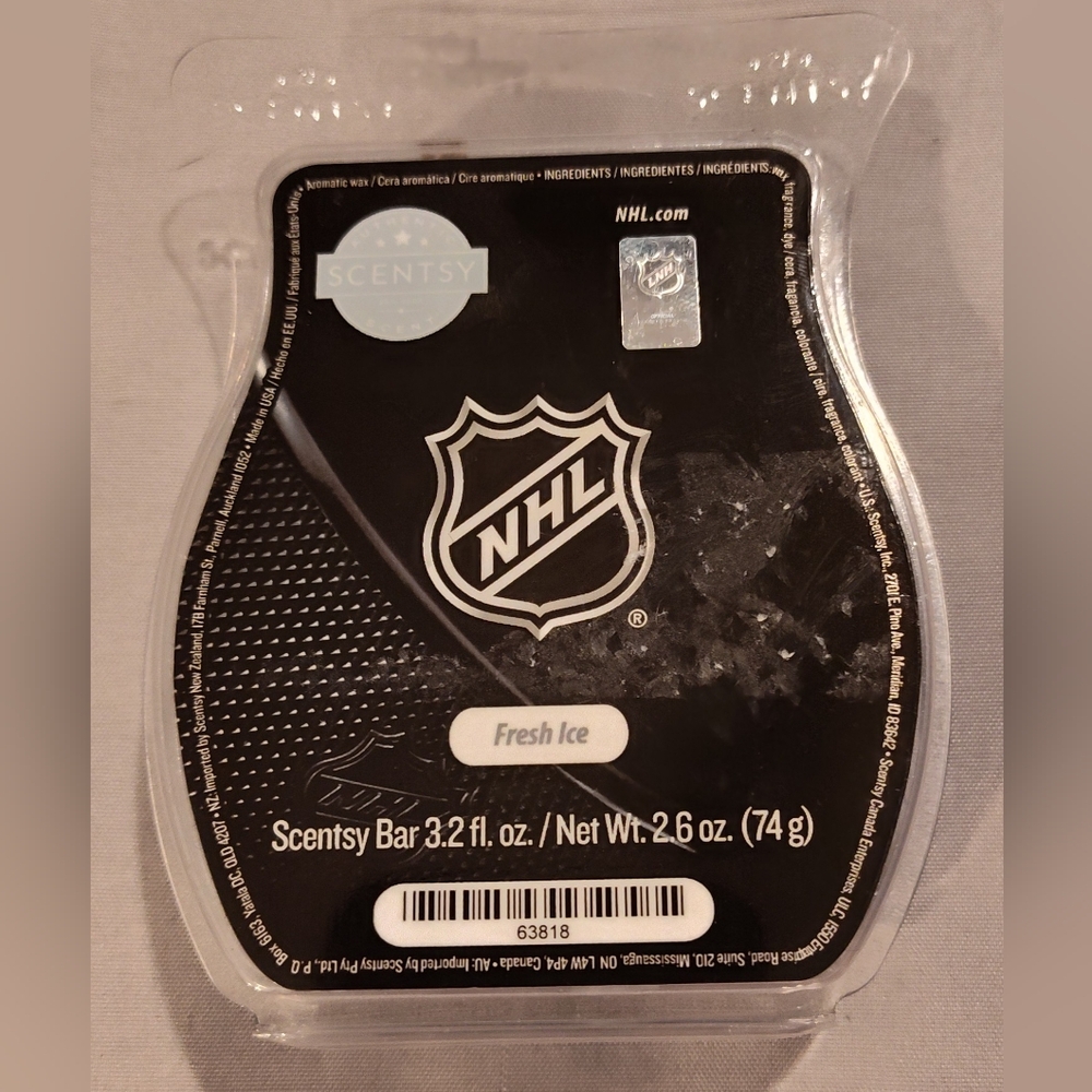 NWT!! SCENTSY NHL Fresh Ice Wax Melt Bar